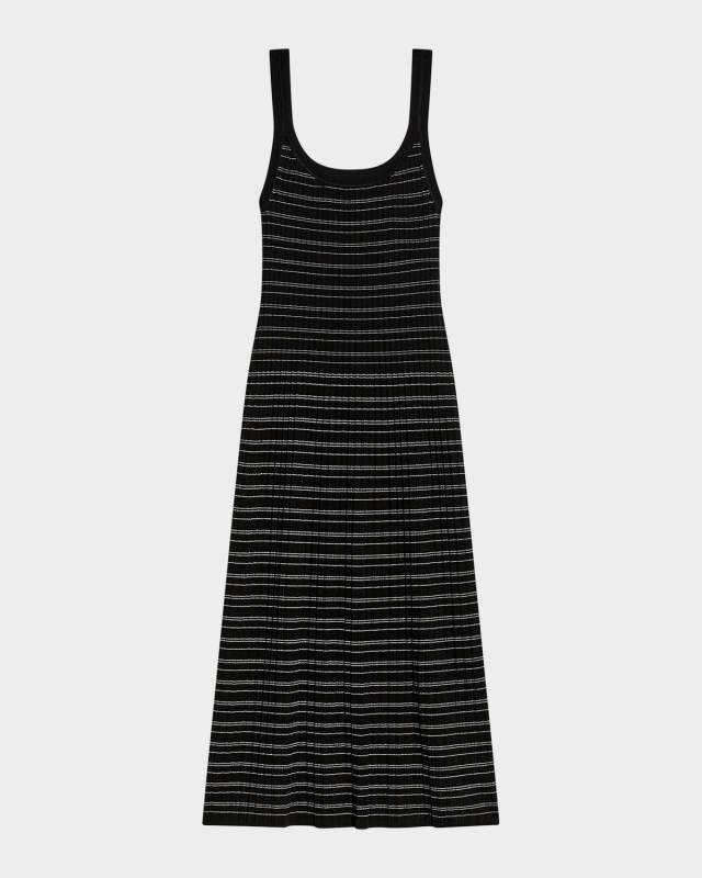 Stripe Knit Midi Dress